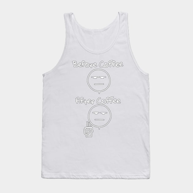 Before coffee - After coffee Tank Top by digerati